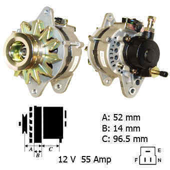 Generaator Toyota, VW 12V,55A
