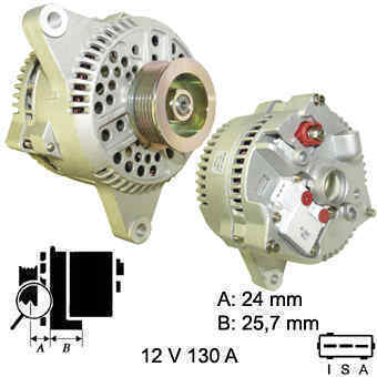 Generaator Ford 12V, 130A