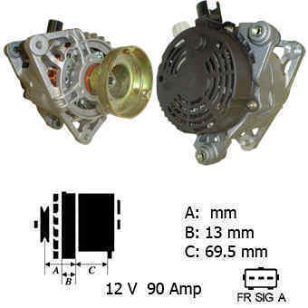 Generaator Ford 12V, 90A