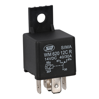 Relee 12V, 40/30A, takistiga