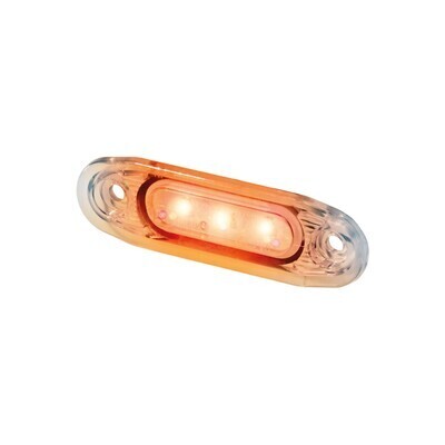 LED-ääretuli (oranþ, valge klaas)