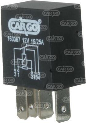 Mikrorelee 12V 15/25A 4-kl. takistiga