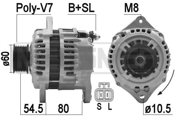 Generaator ISUZU DRA0836